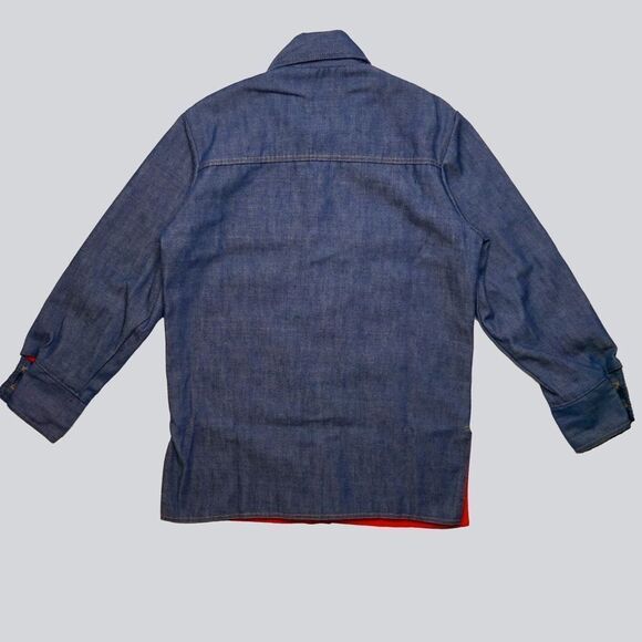 60s Vintage Sears Roebucks Blanket Lined Denim Coat Jacket - Picture 3 of 8